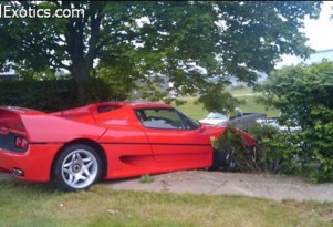 Ferrari F50 crashed by FBI agent in 2009--Image via WreckedExotics