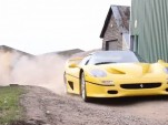 Ferrari F50 plays in the dirt