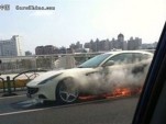 Ferrari FF on fire on Chinese highway - image courtesy of CarsChina.com