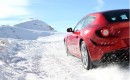 Ferrari FF plays in the snow