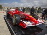 Ferrari Formula One car touches down in Jerusalem, Israel