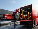 Ferrari prepares to test its F2012 F1 car - image courtesy of Ferrari