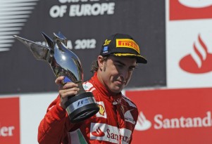 Ferrari's Fernando Alonso the winner of the 2012 Formula 1 European Grand Prix