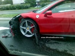 First Ferrari 458 Italia Wrecked In Poland (via Wrecked Exotics)