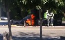 Fisker Karma on fire in Woodside, California