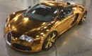 Flo Rida’s gold chrome Bugatti Veyron - image: Wrapped World