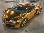 Flo Rida’s gold chrome Bugatti Veyron - image: Wrapped World