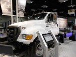 Ford F-750 Class 7 medium-duty work truck, plug-in hybrid conversion by Odyne