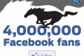 Ford racks up 4,000,000 Mustang fans on Facebook 