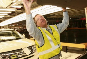 Ford VP Joe Hinrichs at the Oakville, Ontario plant