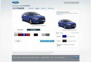 2013 Ford Fusion Configurator Goes Live