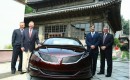 Ford's management team with the 2013 Lincoln MKZ
