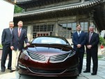 Ford's management team with the 2013 Lincoln MKZ