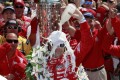Franchitti celebrates his third Indy 500 win - Photo courtesy IZOD IndyCar Series/LAT USA
