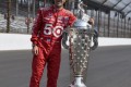 Franchitti hugs the Borg Warner trophy again - Anne Proffit photo