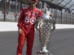 Franchitti hugs the Borg Warner trophy again - Anne Proffit photo