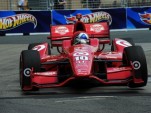 Franchitti lifts a front wheel en route to Toronto's pole - Firestone Racing photo