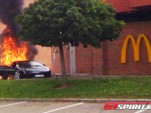 Gallardo burns in Norwegian McDonald's drive through. Photo via GT Spirit.
