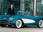 GM CEO Dan Akerson and his 1958 Chevrolet Corvette that will be sold for charity