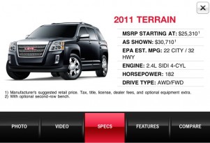 GMC Showroom Mobile App for iPhone