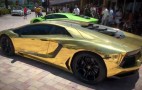 Miami Lamborghini Dealer Unveils Gold-Wrapped Aventador: Video