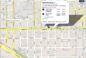 Google Maps' Live Transit Update