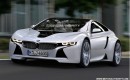 Green BMW sports car based on Vision EfficientDynamics Concept rendering