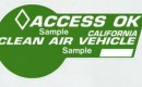 Green HOV-Lane Sticker
