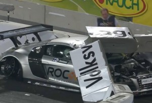 Heikki Kovalainen's crash during the 2010 Race of Champions