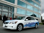 Honda launches Fit EV electric car and Accord plug-in hybrid test program in Torrance, CA, Dec 2010