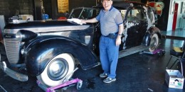 Howard Kroplick and the 1937 Chrysler Imperial Town Car  Image: Jim Donnelly for Hemmings Motor News