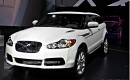 Illustration of Jaguar face on a Land Rover Evoque