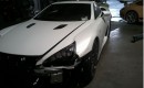 Images of a 2012 Lexus LFA involved in a crash