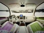 Interior of Cadillac Escalade in faux Murakami fabric (photo by Luis Gispert)