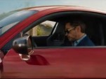 Iron Man Tony Stark (Robert Downey Jr.) in the Audi R8 e-tron