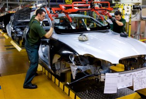 Jaguar XF assembly line