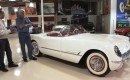 Jay Leno and Ed Welburn and a 1953 Corvette