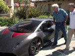 Jay Leno and Maurizio Reggiani discuss the Lamborghini Sesto Elemento