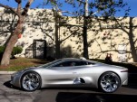 Jay Leno drives the Jaguar C-X75 Concept