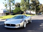 Jay Leno drives the Jaguar C-X75 Concept