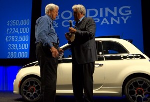 Jay Leno thanks the winning bidder for his generosity