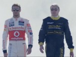 Jenson Button and Mika Häkkinen