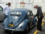 Jerry Seinfeld and Larry David with a 1952 VW Beetle, via Twitter