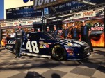 Jimmie Johnson, after taking the pole for the AAA Teaxs 500 - image: Hendrick Motorsport