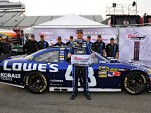 Jimmie Johnson, Martinsville winner from pole position - image: Hendrick Motorsports