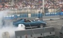 John Marshall warms the tires on his 1972 Corvette at Carlisle