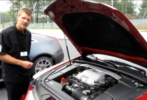John Rydzewski, assistant chief for GM small-block product team, with 2011 Cadillac CTS-V Coupe