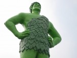 Jolly green giant statue in Blue Earth, MN
