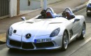 Kanye West and a friend in the Mercedes-McLaren SLR Stirling Moss