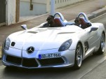 Kanye West and a friend in the Mercedes-McLaren SLR Stirling Moss